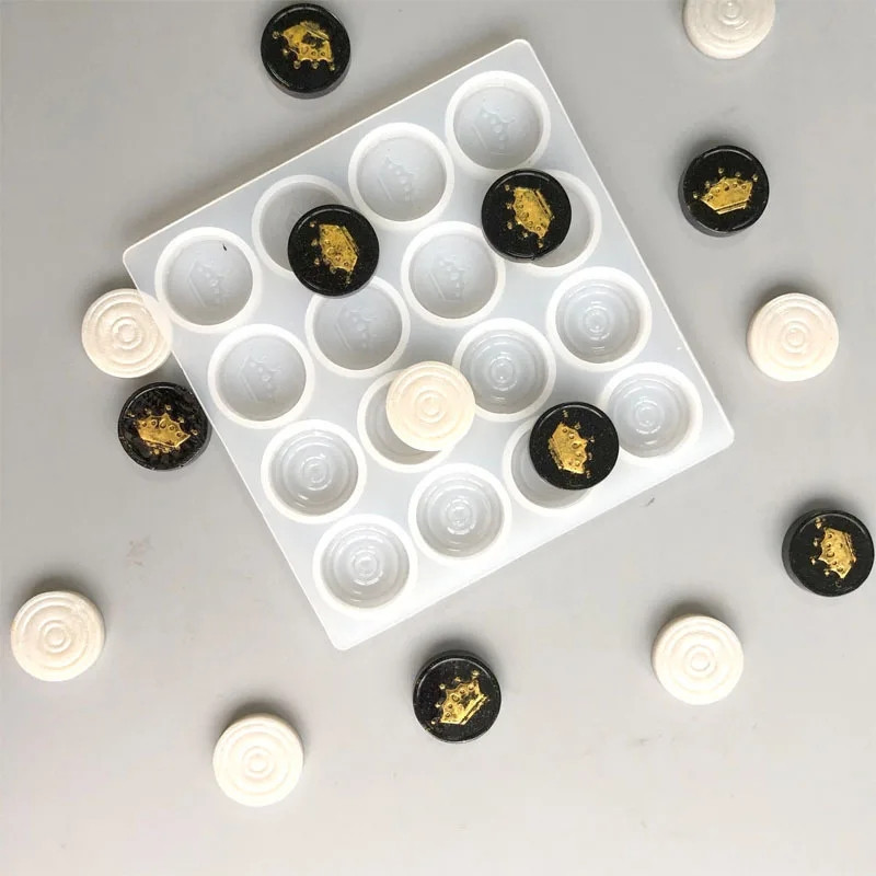 Молд из силикона Шашки 113 на 113 мм белый Киев - изображение 1