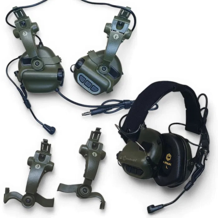 Комплект активные наушники Earmor M32(x) + крепление чебурашки M16C (Оливковый) Винница - изображение 3