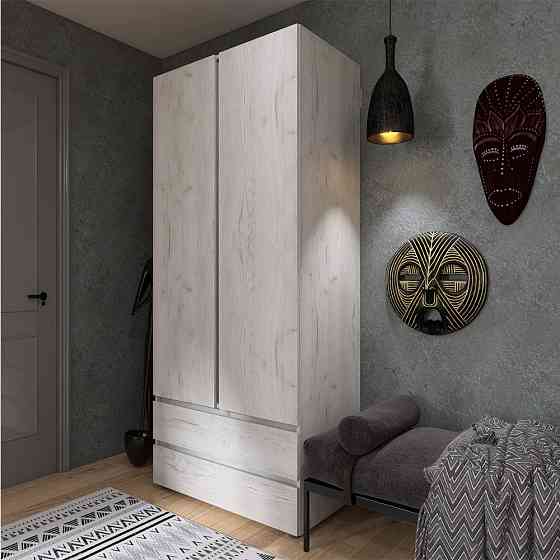 Шкаф двухдверный Эверест ШЛ-2 Лайт Дуб Крафт белый (DTM-071084) Львов