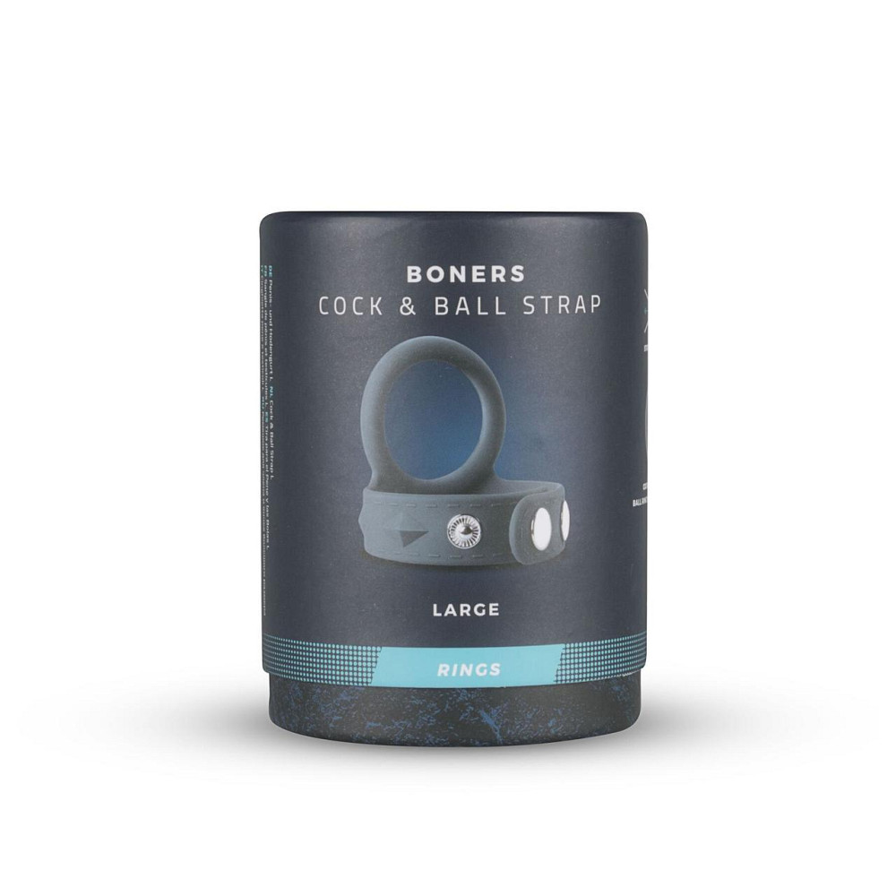 Подвійне ерекційне кільце Boners Cock & Ball Strap L, регулювання діаметра, 3,5–6 см Sex Aura Київ - фото 2