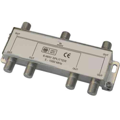 Сплиттер (Splitter) ТВ 6-way 5-1000MHZ, корпус металл Полтава