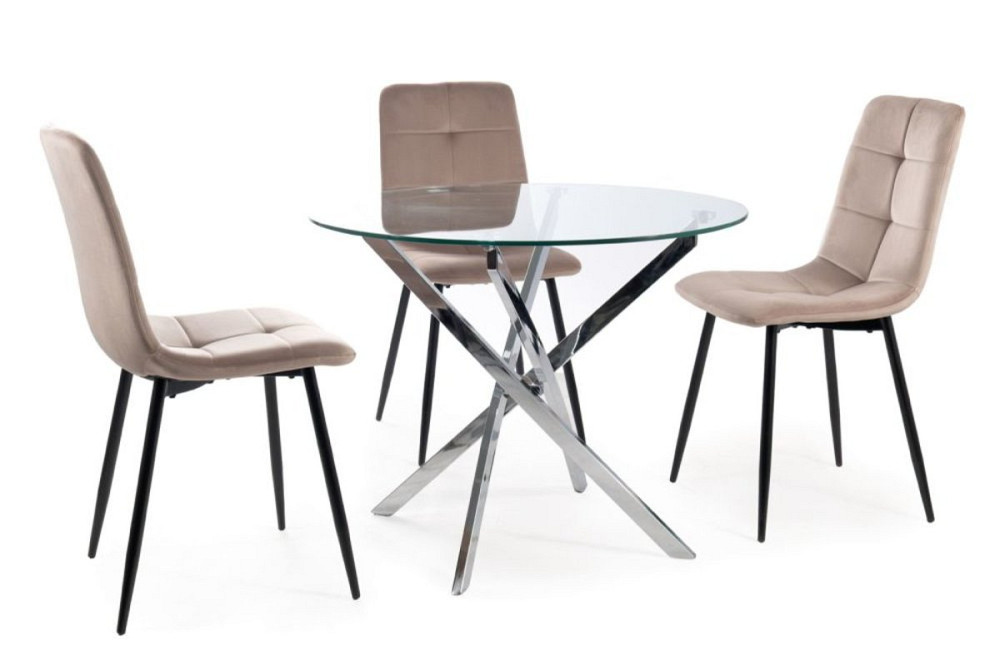 Стілець IVO VELVET чорний каркас/темний беж BL.40 Київ - фото 4