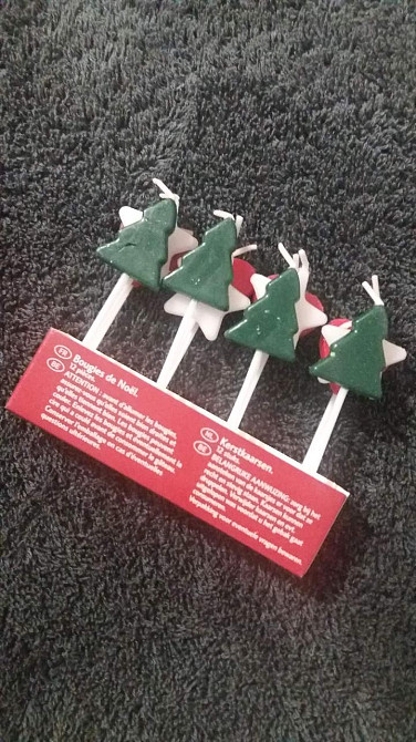 Новорічні свічки 12 штук різнобарвний Київ - фото 2