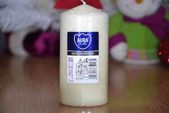 Свічка парафінова циліндрична Bispol AURA Candles Молоча (sw60/120-011) Луцк