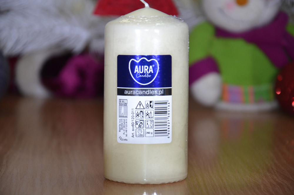 Свічка парафінова циліндрична Bispol AURA Candles Молоча (sw60/120-011) Луцк - изображение 6