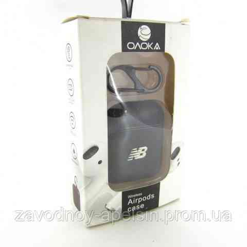 Чехол наушников AirPods 2 кожаный NB Leather Case (черный) Одесса