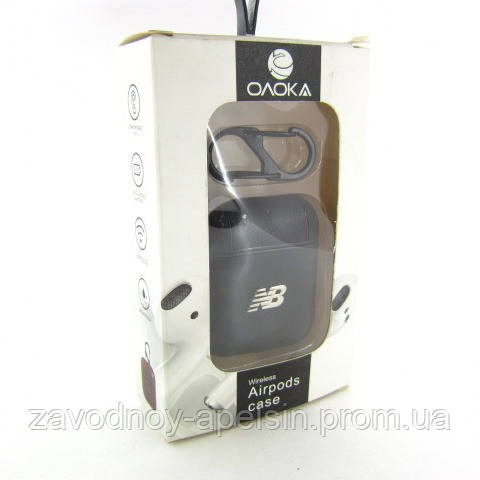 Чехол наушников AirPods 2 кожаный NB Leather Case (черный) Одесса - изображение 3