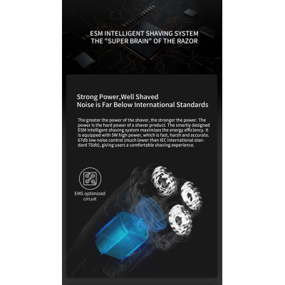 Електробритва Xiaomi Enchen Steel 3S Black/Gold Вінниця - фото 3