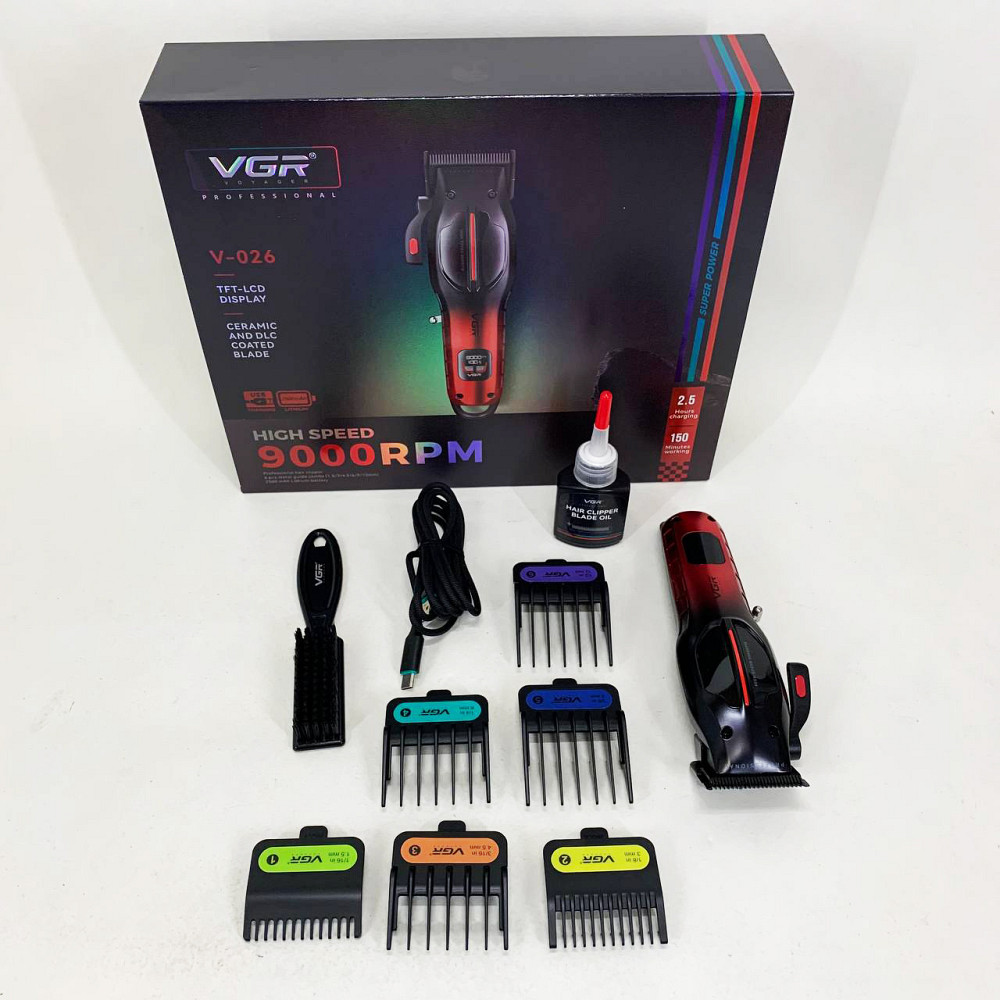 Модний машинка для стрижки волосся VGR V-026, Машинка для стрижки волосся з акумулятором JG-27 Львів - фото 3