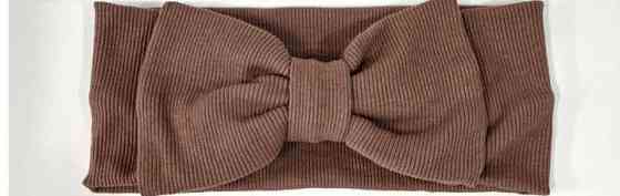 Пов'язка для дівчинки коричнева Бантик Київ