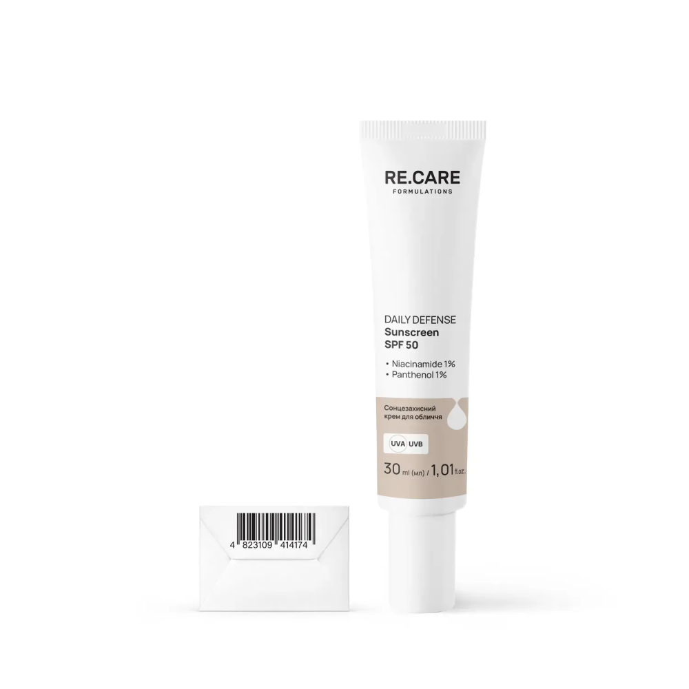 Солнцезащитный крем для лица Daily Defense Sunscreen SPF 50 RE.CARE 30 мл Киев - изображение 14