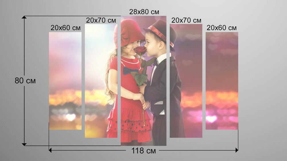 Модульная картина Деты Роза Art-57_5 Киев - изображение 3