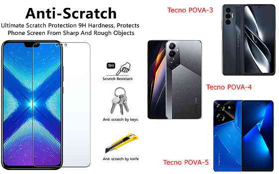 Защитное стекло NeoGlass для Tecno POVA-3, POVA-4, POVA-5 – ультрапрозрачное и устойчивое Киев