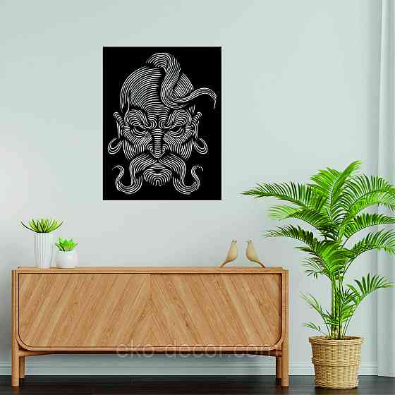 Декоративное настенное Панно «Козак» Декор на стену 90*69 см, Черный Киев