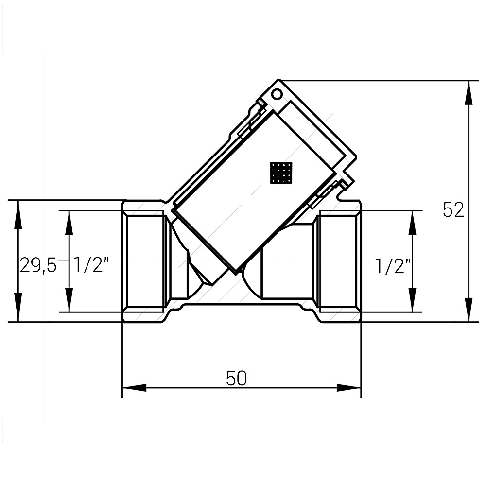 Фільтр грубої очистки 1/2″ВВ нікельований Б3301А(нк) Тернополь - изображение 2