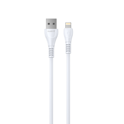 Кабель USB Lightning Havit HV-CB641C 1m 2,1А 1м білий Житомир