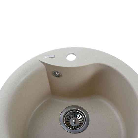 Гранітна мийка Globus Lux ORTA слонова кістка 485 мм Київ