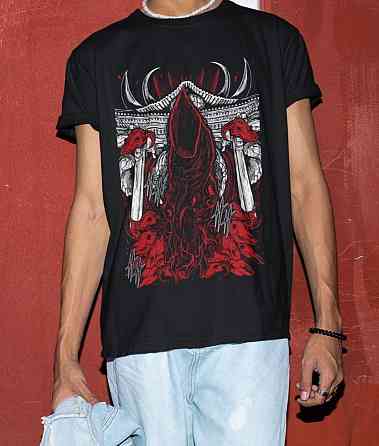 Футболка аниме Магическая битва оверсайз (S/M/L) Черний AnimeJ1002 Днепр