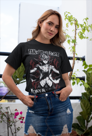 Футболка для мальчика аниме Дк Комикс Батман Джокер оверсайз (рост от 165 до 180 ) Черний AnimeJ0359m Днепр
