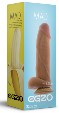Фалоімітатор EGZO Ciberskin DS011 (22,5 см х 5,5 см) Sex Aura Київ