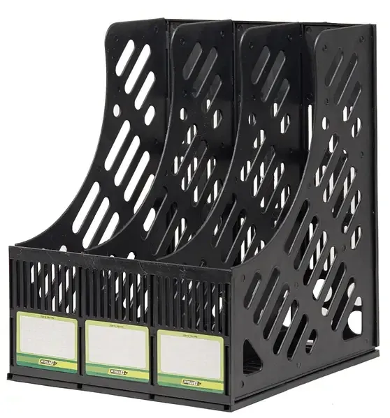 Лоток вертикальний 3в1 "4Office"4-402 чорний, шт Київ - фото 1