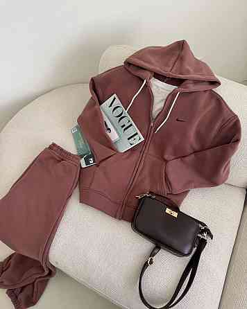 Жіночий повсякденний теплий костюм із тринитки на флісі Шоколад, 48/50 Одеса