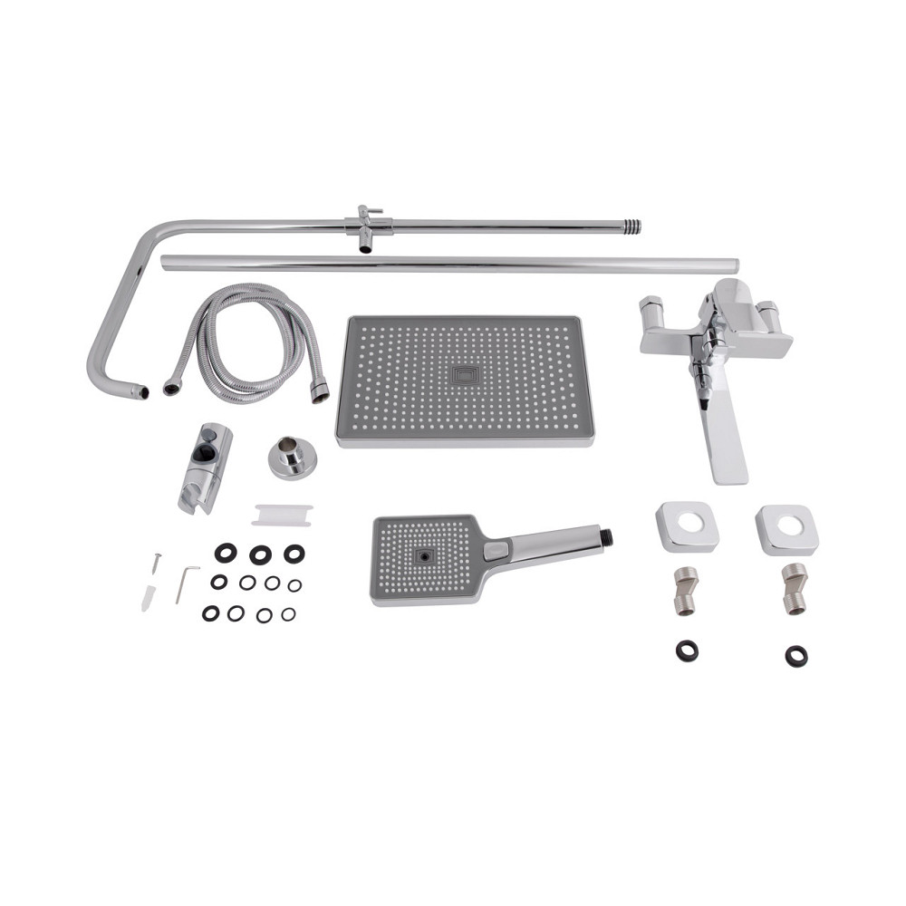 Душевая система универсальная Qtap Presto на три потребителя (с изливом) QTPRE111CRM45575 Chrome Киев - изображение 9