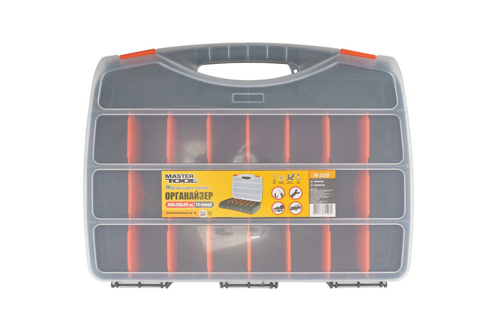 MASTERTOOL Органайзер MASTERTOOL з ручкою 19" 480х380х80 мм 24 секції 79-3128 Коломия - фото 6