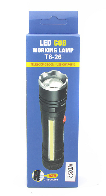 Ручной фонарь Police RB222, T6-26, microUSB, Боковая подсветка, Zoom, магнит Днепр - изображение 2