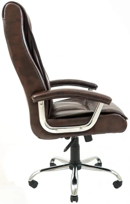 Офісне Крісло Керівника Richman Burgas Titan Dark Brown Хром М3 MultiBlock Коричневий Київ - фото 3