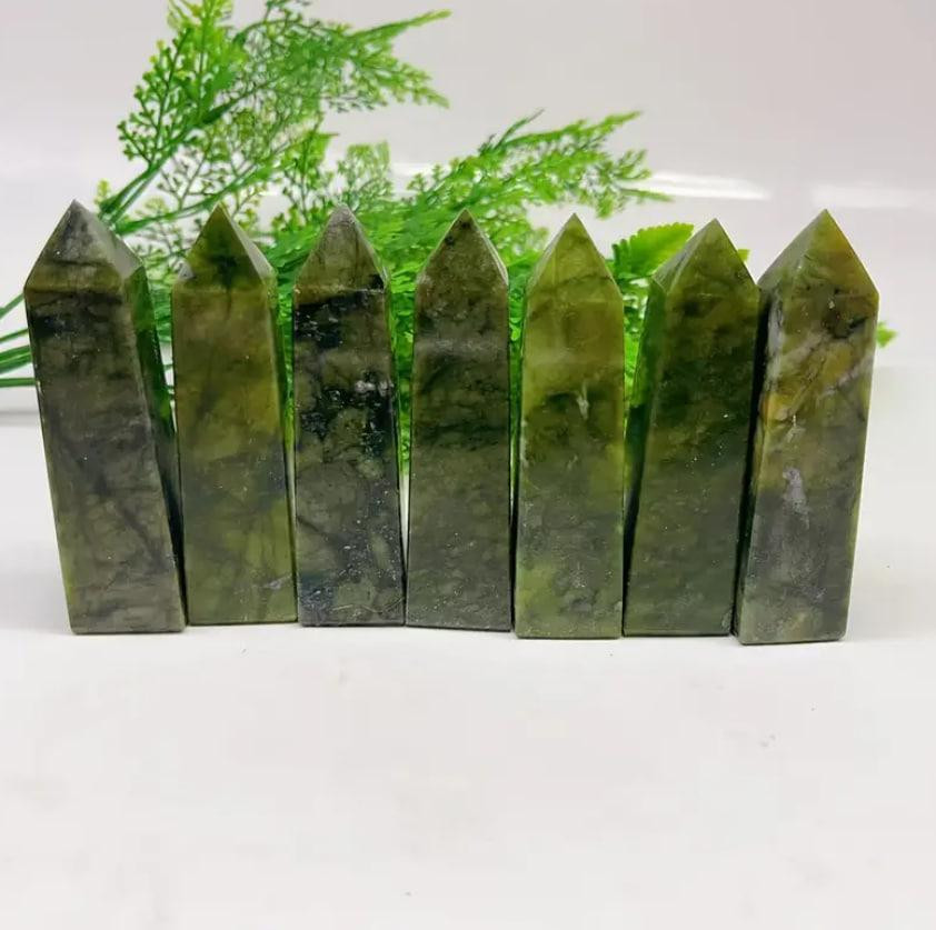 Натуральний серпентиновий обеліск, обеліск зі змійовика, стовпчик із натурального серпентину, висота Київ - фото 5