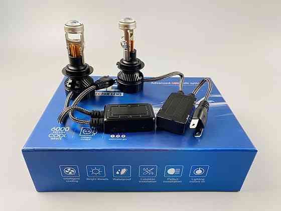 Світлодіодна лампа. (К-кт 2 шт) 12V-36V 90W set (реальних ватів) LED + лінза + чітка світлотінева межа Мукачево