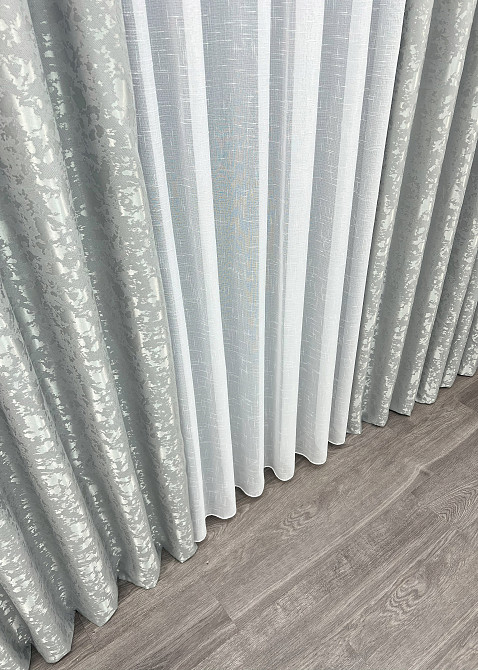 Шторна тканина льон мармур, колекція "Pavliani ХО" колір світло-сірий 1911ш Київ - фото 13