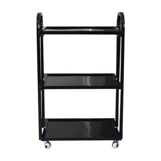Косметологическая тележка Профи+ металлическая на колесах Черный Киев