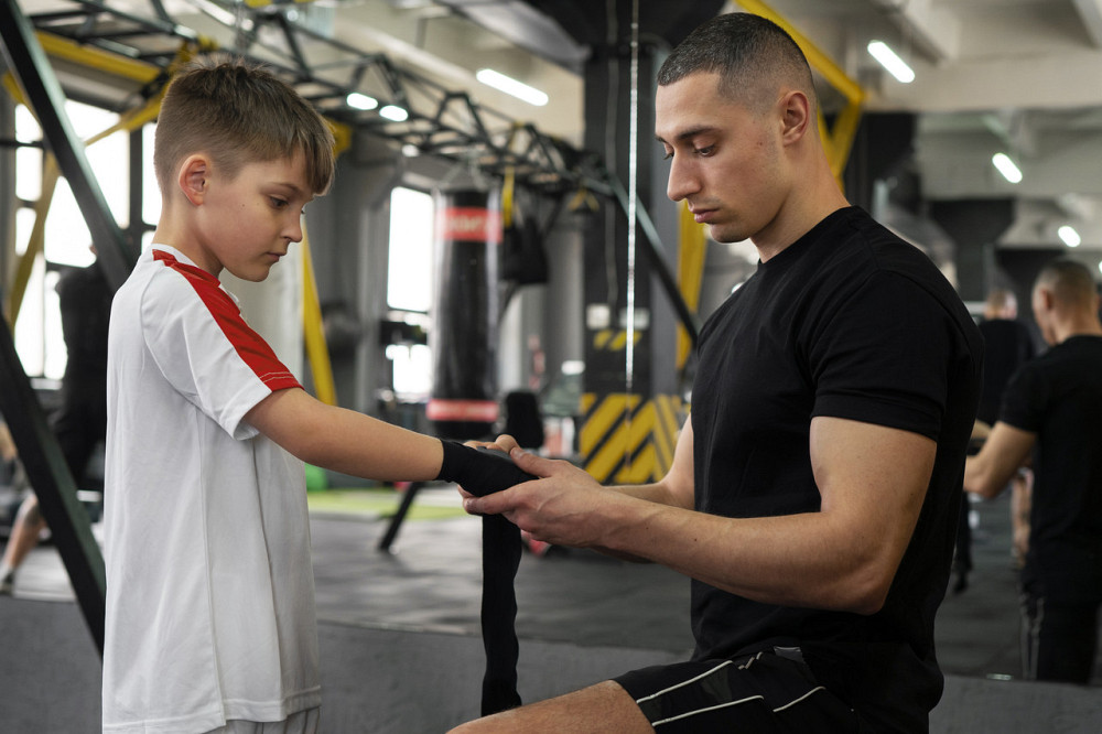 Боксерський бинт PowerSystem Boxing Wraps чорний 4 метри Київ - фото 7