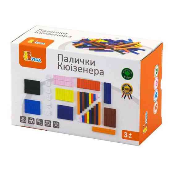 Набір для рахування Viga Toys Дерев'яні палички Кюїзенера 116 шт. (51765) Харків