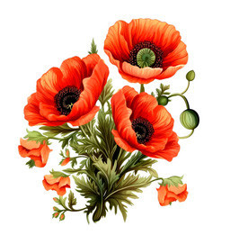 Термонаклейка для одягу Маки Київ - фото 1