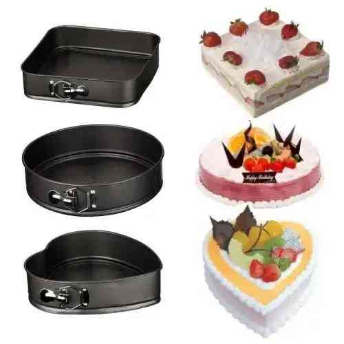 Форми для випікання UNIQUE UN-1703 3шт діаметр 24, 26, 28 см набір форм для тортів бісквітів кексів PQ-36 Львів