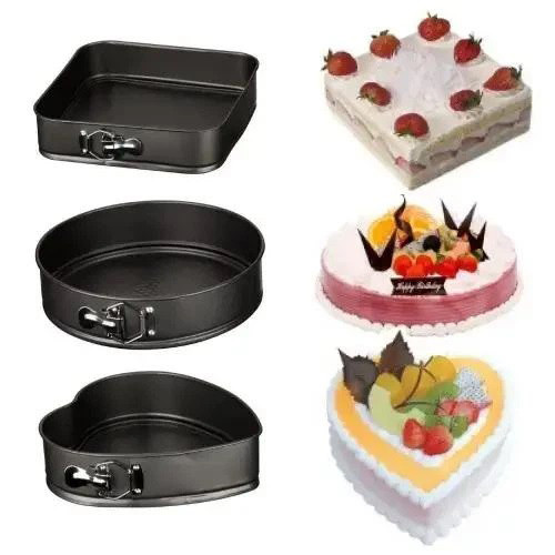 Формы для выпекания UNIQUE UN-1703 3шт диаметр 24, 26, 28 см набор форм для тортов бисквитов кексов PQ-36 Львов - изображение 1