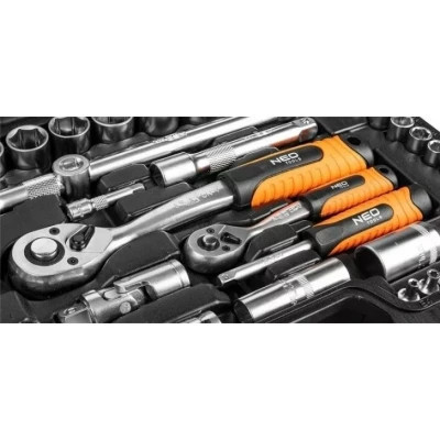 Набір інструментів Neo Tools 108шт, 1/2&quot;, 1/4&quot;, CrV, кейс (10-212) Вінниця - фото 3