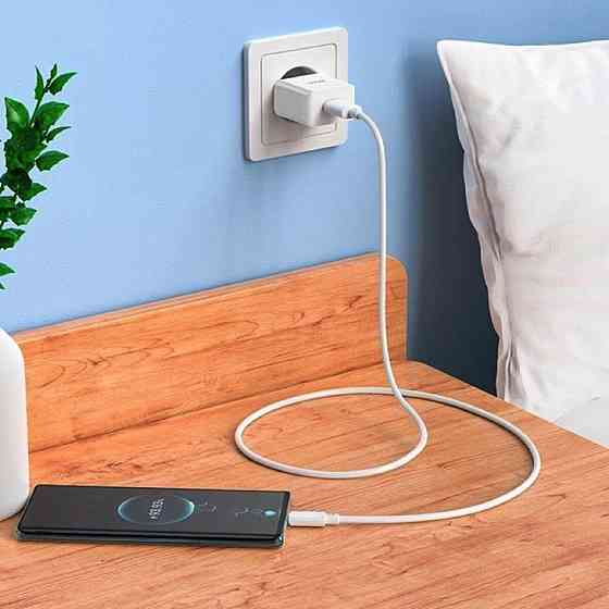 Мережевий зарядний пристрій HOCO C106A Leisure single port charger set, колір білий 6931474783912 Одеса