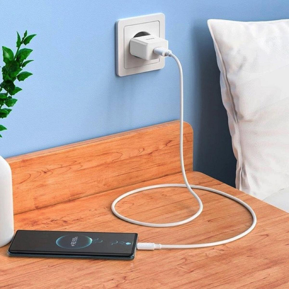 Мережевий зарядний пристрій HOCO C106A Leisure single port charger set, колір білий 6931474783912 Одеса - фото 6