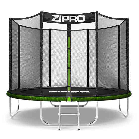 Батут Zipro Jump Pro с внешней сеткой 8 футов 252 см черно-зеленый Киев