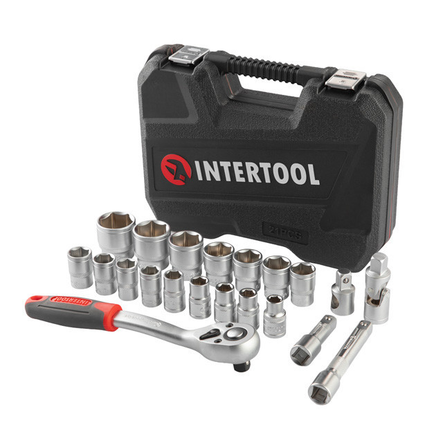 Набір інструментів 1/2" 21од (ET-6021SP) INTERTOOL ET-9021 Київ - фото 3