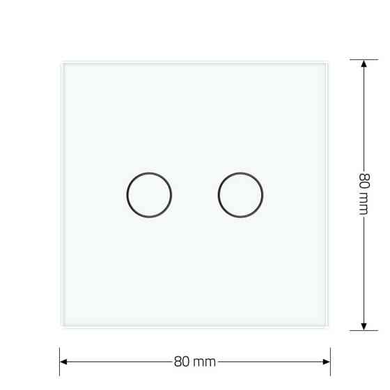 LIVOLO Розумний сенсорний Wi-Fi прохідний/перехресний вимикач 2 сенсора Livolo білий скло (VL-C Коломия