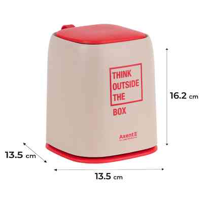 Кошик для паперів Axent Настільний контейнер для сміття, прямокутний, персиковий (2133-42-A) Вінниця
