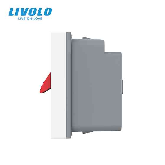 LIVOLO Hi-Fi аудіо розетка LIVOLO (Banana), біла, для колонок і підсилювачів, модуль 0.5 поста Коломия