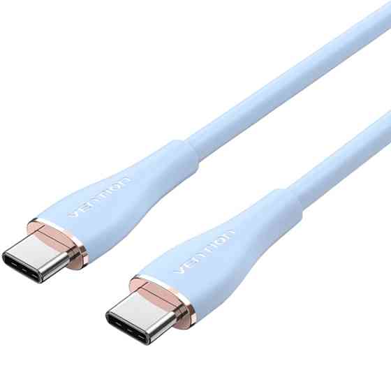 Кабель USB 2.0 Type-C M-M, 1.0 м 100W Light Blue Silicone Vention Вінниця
