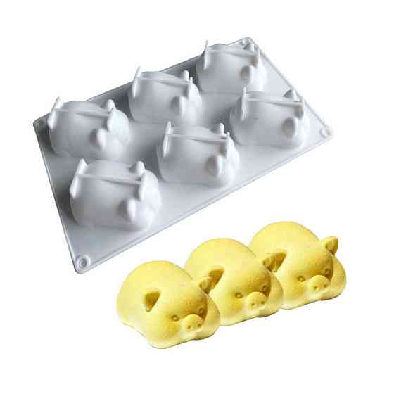 Молд силіконовий Поросята 200 на 170 мм білий Київ