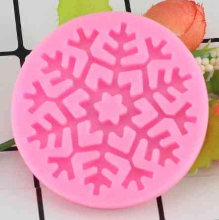 Молд силиконовый Снежинка 55 мм розовый Киев